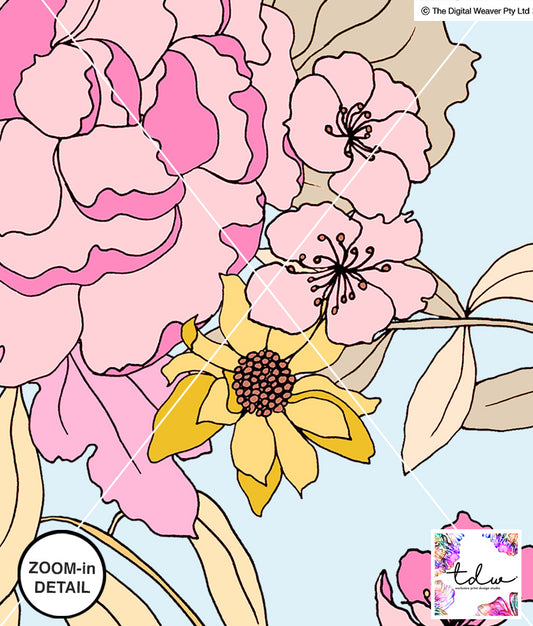 TDW2927_KM004 Floral Dreams Romance Floral Exclusive Print Design