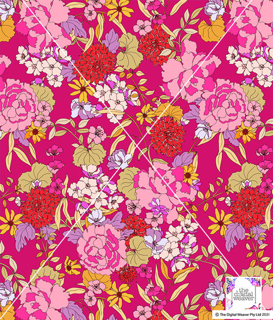 TDW2927_KM004 T Floral Dreams Romance Floral Exclusive Print Design
