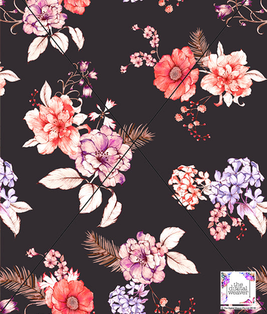 TDW2981_TF085 Vintage Venice Floral Exclusive Print Design