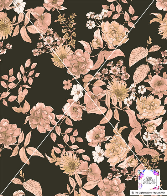 TDW3040_KM0021 Vintage Book Floral Exclusive Print Design