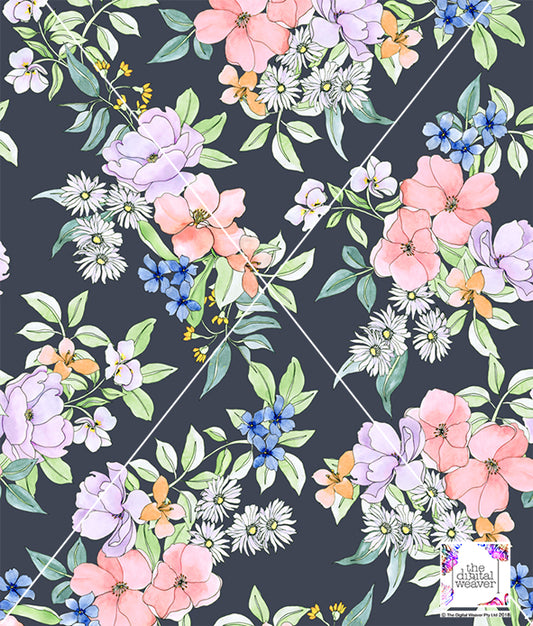 TDW3046_KM0023 Paris Vintage Book Floral Exclusive Print Design