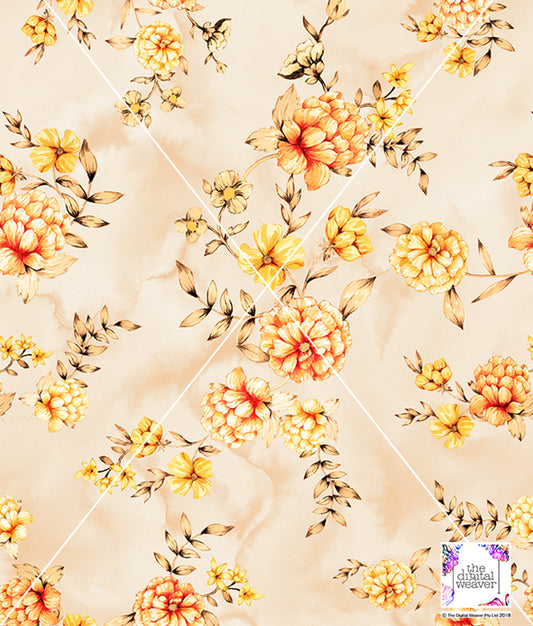 TDW3057_TF093 Tuscan Inky Floral Exclusive Print Design