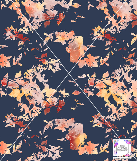 TDW3066_MA025 Wandering Autumn Floral Exclusive Print Design