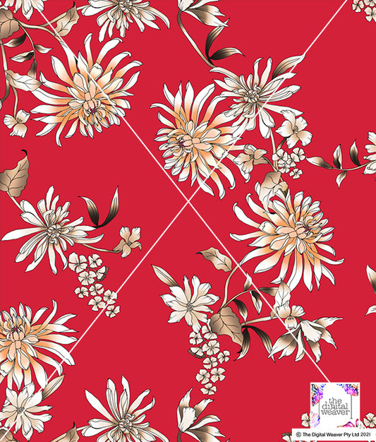 TDW3090_KM0027 Antique French Floral Exclusive Print Design
