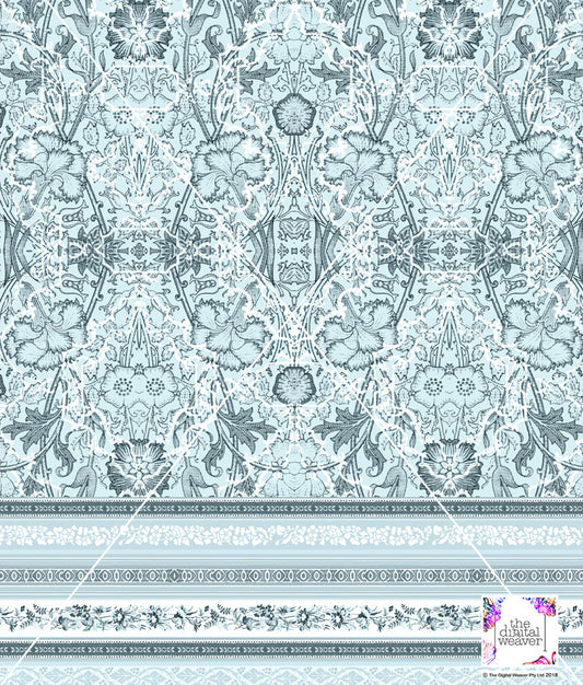 TDW3120_LA045 French Boudior Floral Watermark Exclusive Print Design
