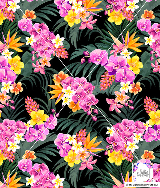 TDW3201_MA042 Tropical Floral Exclusive Print Design