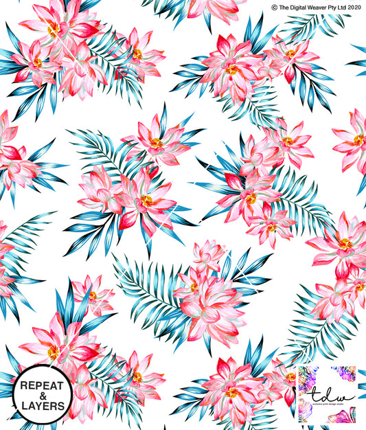 TDW3226_MA062 Kokomo Tropical Floral Exclusive Print Design