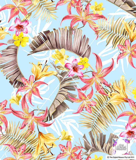 TDW3277_MA097 Vibrant Tropical Floral Exclusive Print Design