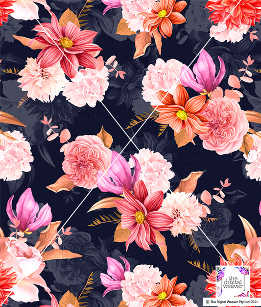 TDW3279_MA099 Romance Blooms Floral Exclusive Print Design