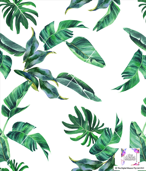 TDW3302_MA122 Jungle Island leaf print Exclusive Print Design