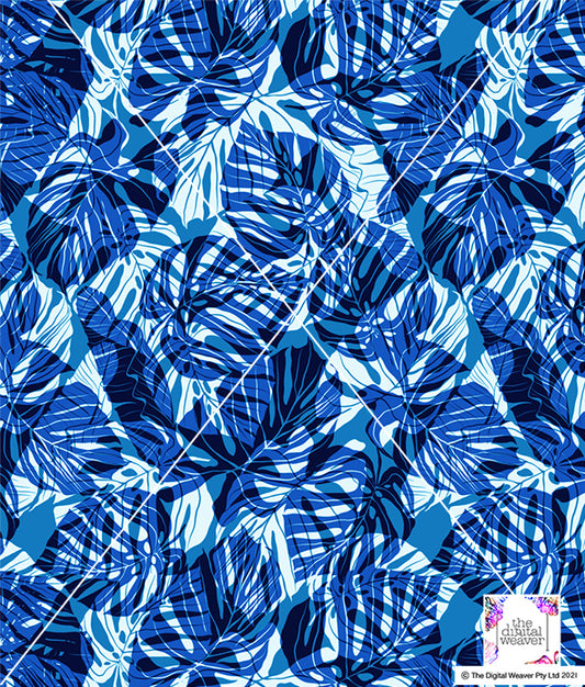 TDW3322_MA142 Cutout Jungle Leaf Print Exclusive Print Design