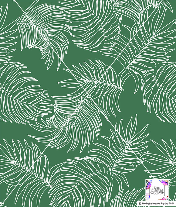 TDW3321_MA141 Linework Palm Leaf Print Exclusive Print Design
