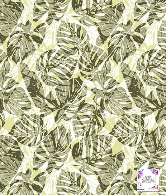 TDW3322_MA142 Cutout Jungle Leaf Print Exclusive Print Design