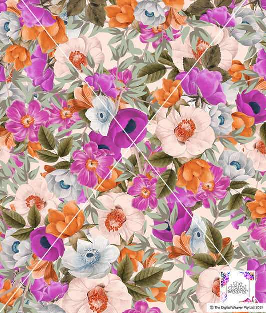 TDW3323_MA143 Vintage French Floral Exclusive Print Design