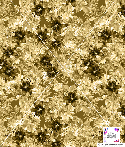 TDW3325_MA145 Dark French Floral Exclusive Print Design
