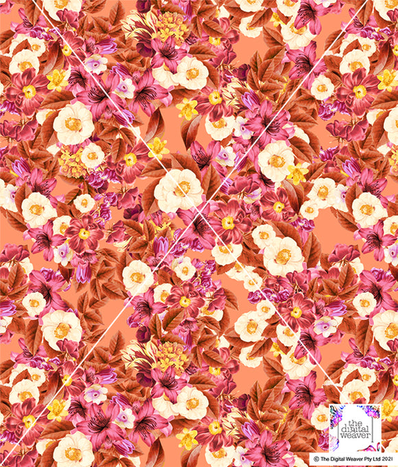 TDW3340_MA159 Vibrant Garden Floral Exclusive Print Design