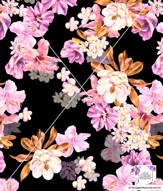 TDW3341_MA160 Tropical Garden Floral Exclusive Print Design