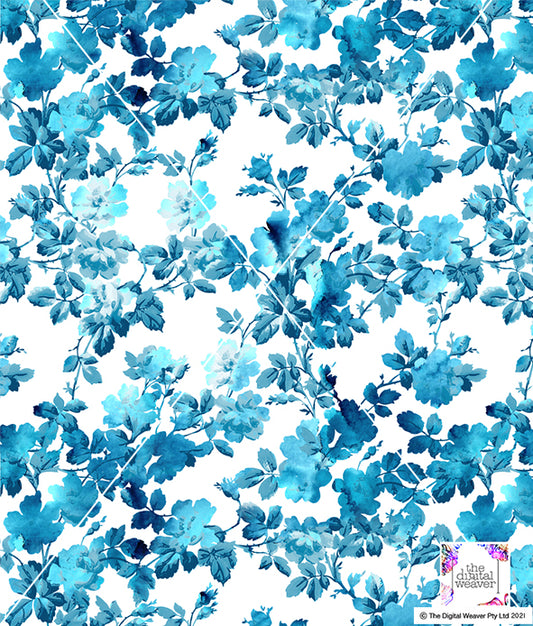 TDW3345_LA102 Vintage Inky wash Floral Exclusive Print Design