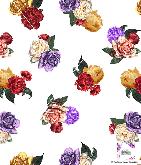 TDW3348_LA105 Vintage Roses Floral  Exclusive Print Design