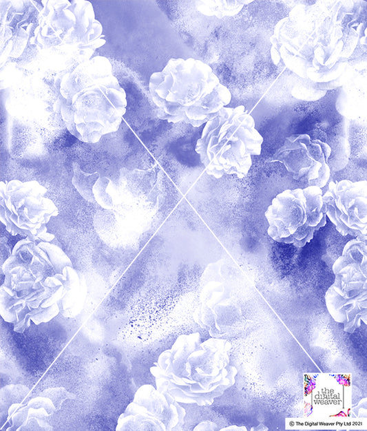 TDW3350_MA107 Sky of Roses inky Floral  Exclusive Print Design