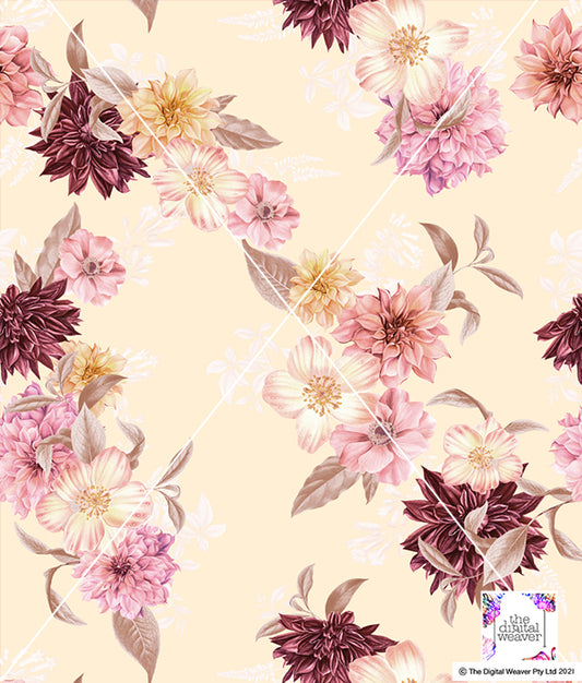 TDW3370_MA127 Garden Bloom Floral Exclusive Print Design