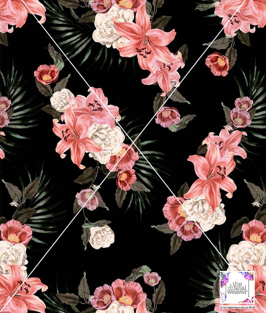 TDW3384_MA141 Vintage Romance Floral Exclusive Print Design