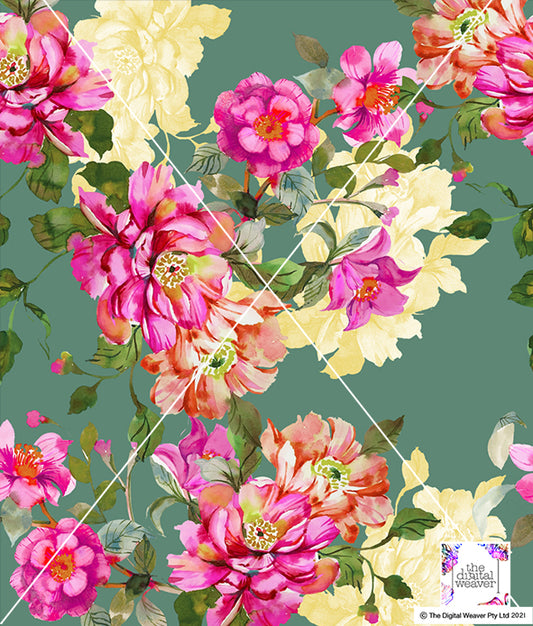 TDW3434_TF106 Capri in Bloom Floral Exclusive Print Design
