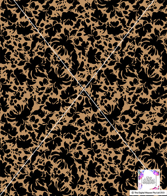 TDW3440_MTF104 Painterly Tonal Floral Exclusive Print Design
