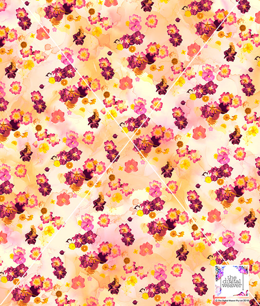 TDW3472_MA180 Pressed Floral inky ground Exclusive Print Design