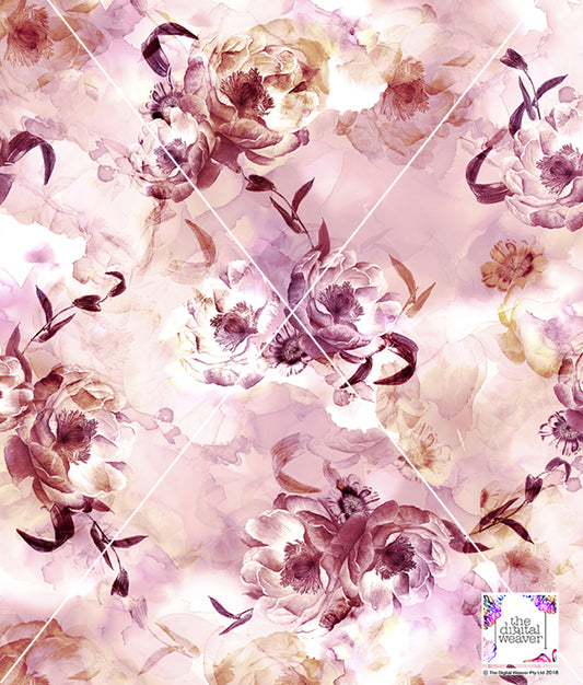 TDW3477_MA185 Inky wash Peony Dreams Floral Exclusive Print Design