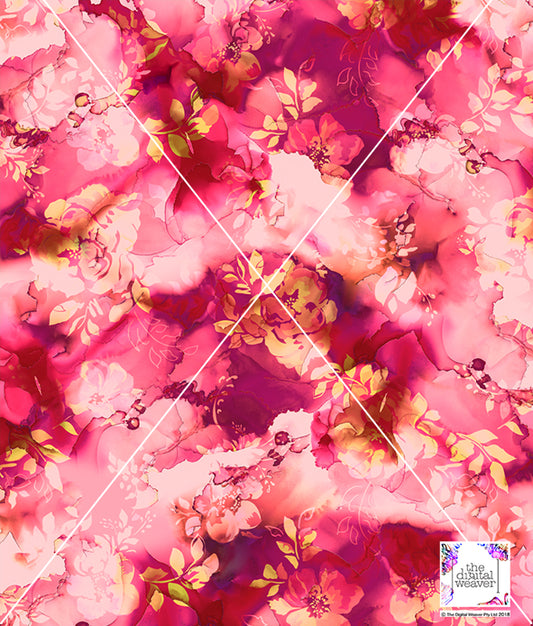 TDW3478_MA186 Inky Wash Stencil Floral Exclusive Print Design