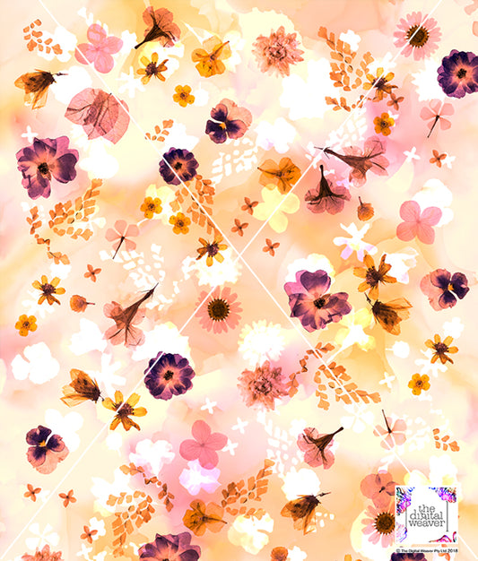 TDW3480_MA187 Pressed Floral soft inky Exclusive Print Design