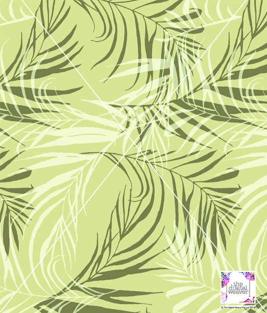 TDW3490_MA196 Palm springs Leaf print Exclusive Print Design