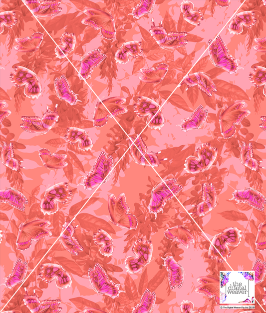 TDW3500_MA205 Papillion Garden Butterfly print Exclusive Print Design
