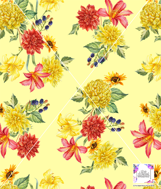 TDW3504_MA208 Golden Hour Vintage Floral Exclusive Print Design
