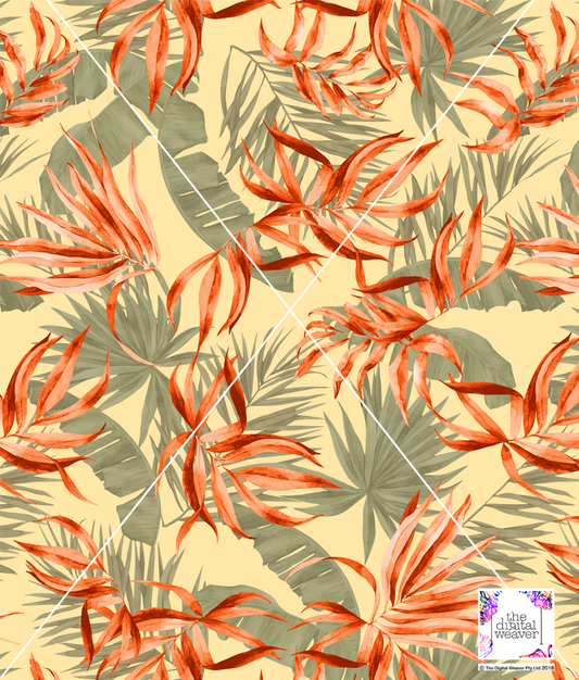 TDW3510_MA214 Wild Jungle Leaf print Exclusive Print Design