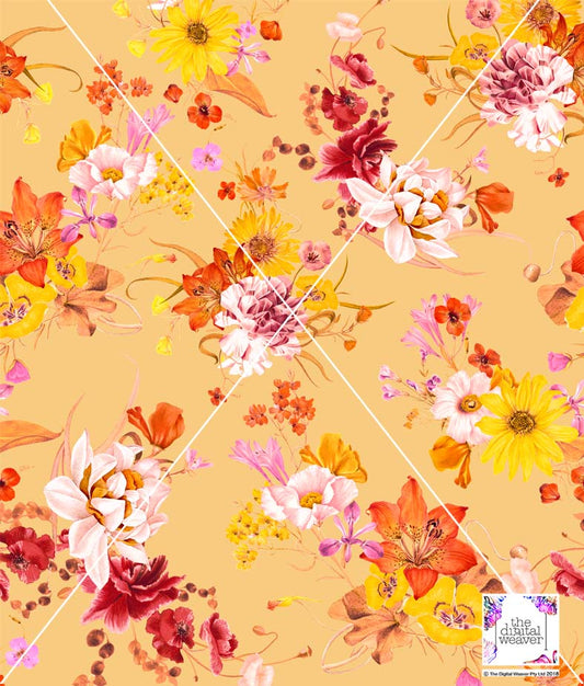 TDW3525_NC013 Dark Romance Blooms Floral Exclusive Print Design
