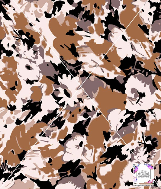 TDW3536_LA136 Floral inkspot Abstract Exclusive Print Design
