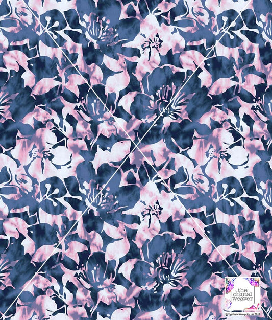 TDW3539_LA139 Cutout Inky Floral Exclusive Print Design
