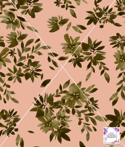 TDW3561_MT004 Soft Brush floral  Exclusive Print Design