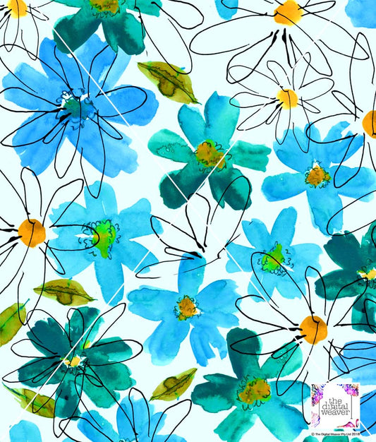 TDW3563_MT003 Flower Power Brush floral Exclusive Print Design