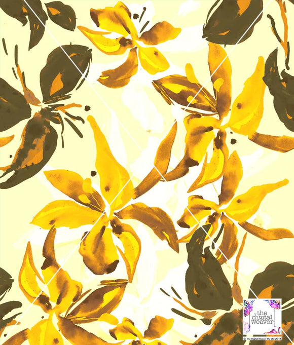 TDW3567_MT006 Wild Tropics Brush floral Exclusive Print Design