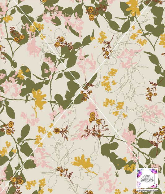 TDW3576_DE010 Twiggy Leaf Print Abstract Exclusive Print Design