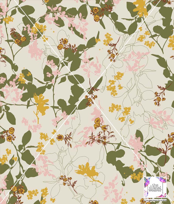 TDW3576_DE010 Twiggy Leaf Print Abstract Exclusive Print Design