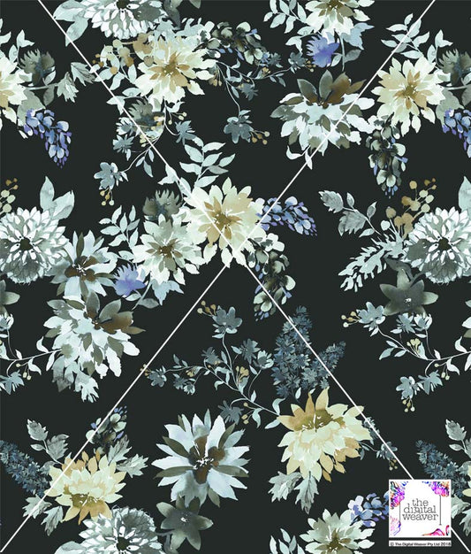 TDW3579_TF101 Cote Azur Blooms Floral Exclusive Print Design