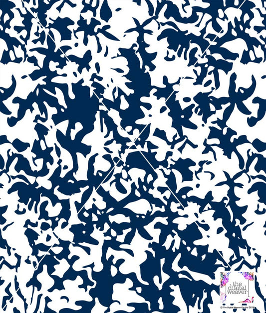 TDW3593_LA149 Abstract Monotone Floral Exclusive Print Design
