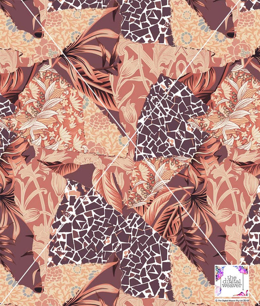TDW3623_MA257 Torn Paper Patchwork Exclusive Print Design