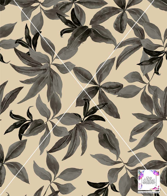 TDW3640_LA155 Lush Tropics Leaf Print  Exclusive Print Design