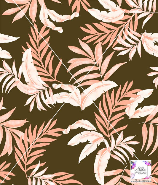TDW3643_LA158 Jungle Tropics Leaf Print Exclusive Print Design