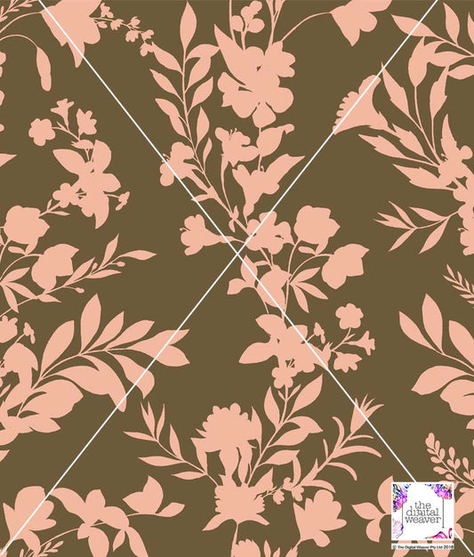 TDW3663_LA162 Twiggy Spring Stencil Floral Exclusive Print Design